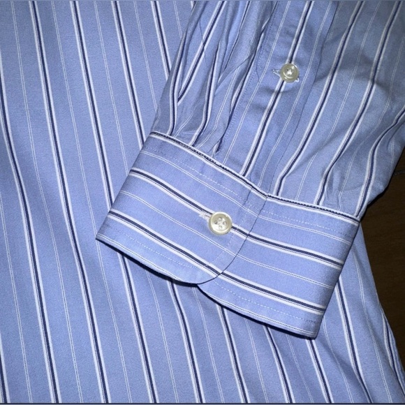 Ralph Lauren Mens XL Bengal Long Sleeve Blue White Striped Classic Button Down - Picture 6 of 14